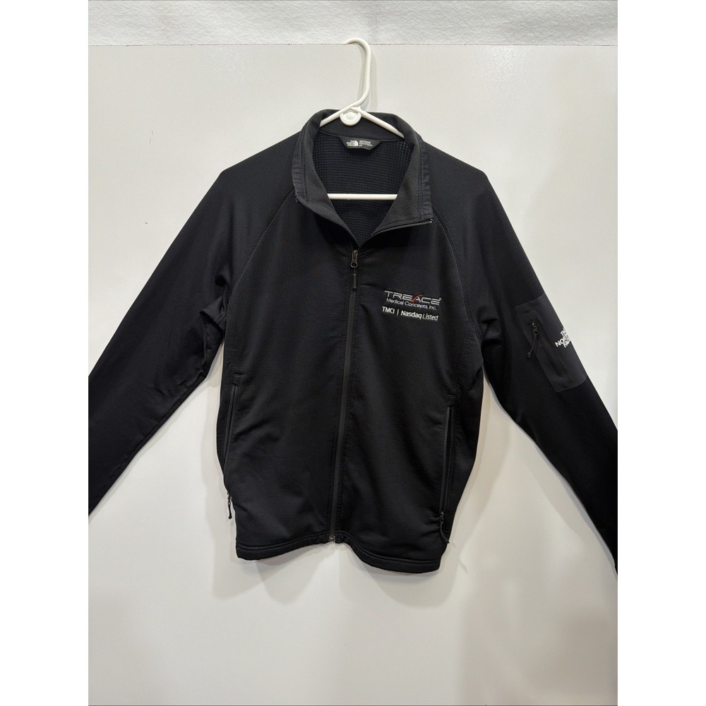 The North Face Polyester Elastane Black Zip-Up Pockets Jacket Sz Large TCMI Logo